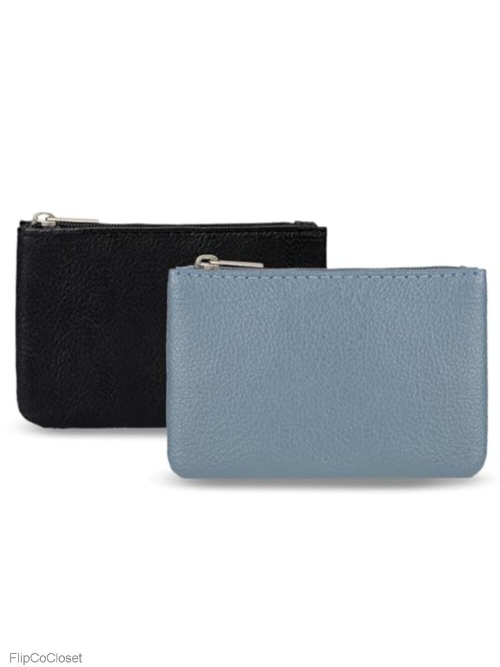 2-Pack PU Leather Zipper Coin Purse, Mini Change Wallet for Women, Ideal Gift